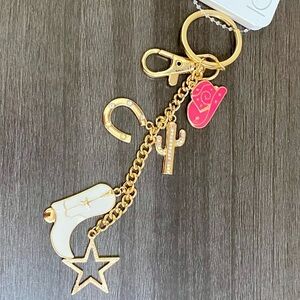 Boot Cactus Star Keychain Bag Charm NWT